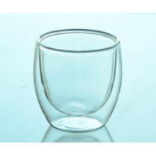 Eco-Friendly OEM New Designed Double Wall Glass Espresso Cup, Drinking Glass Cup